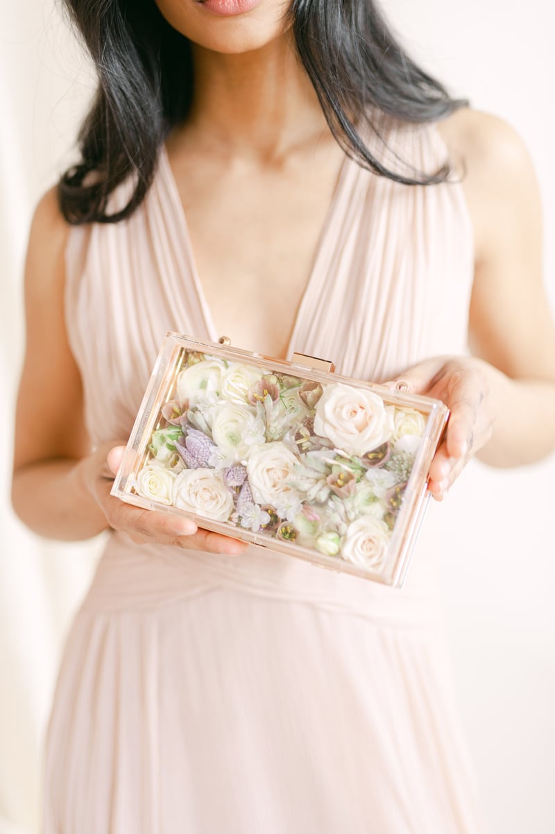 Joseph Massie: bridal flower clutch or purse