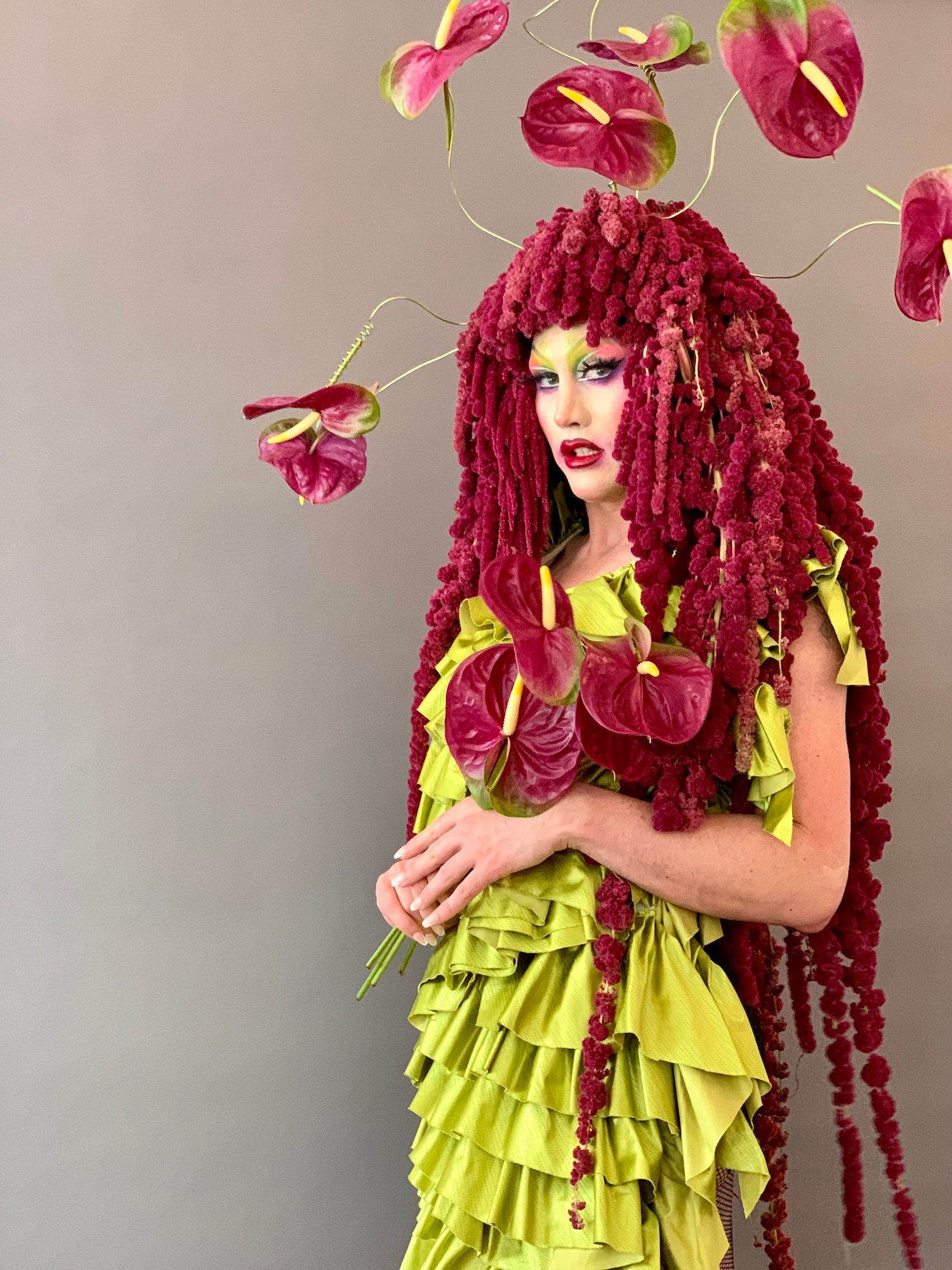 MDS x Beautiful People: Avant-Garde Floral Wig