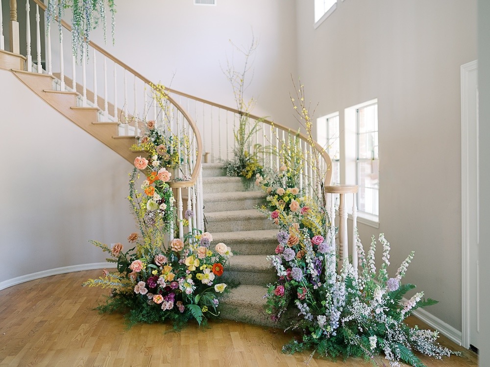 Design Star Floral Staircase Installation Dawn Weisberg-3