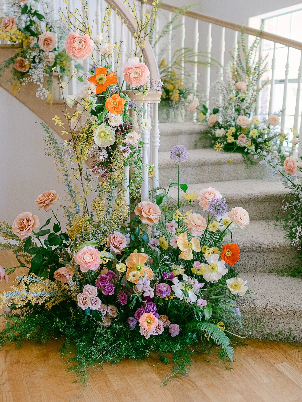 Design Star Floral Staircase Installation Dawn Weisberg-6