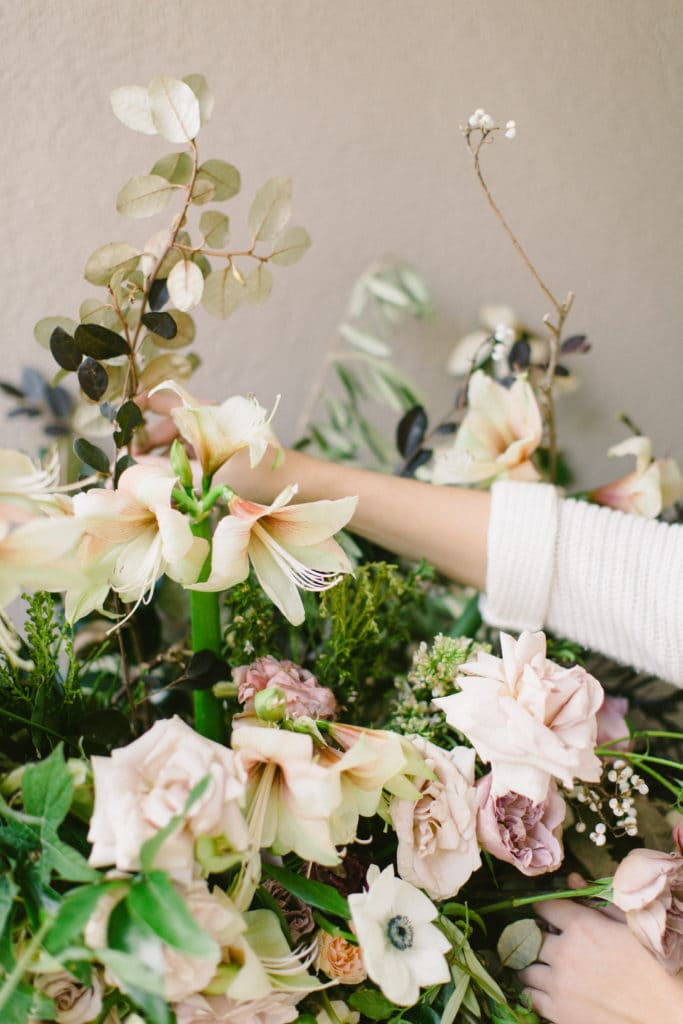 Unexpected container floral design