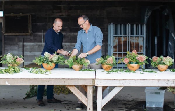 Garden District co-owners Greg Campbell and Erick New - authors of Florists to the Field